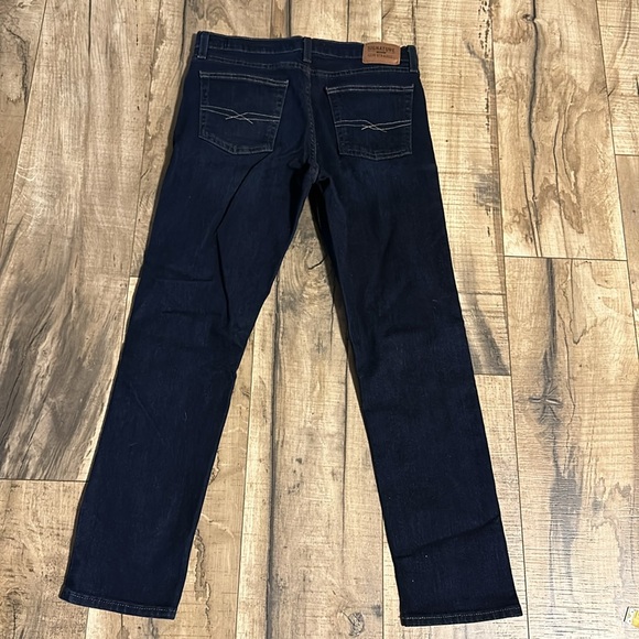 Levi Strauss Dark Wash Taper Adjustable Waistband Denim Jeans Size 16 - Picture 6 of 10